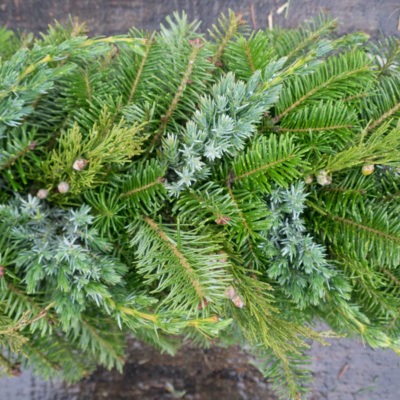 Jauktu materiālu vītne, skujkoku, abpusēja, 1 m