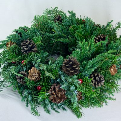 Adventes vainags, kadiķis un baltegle, D 25 cm