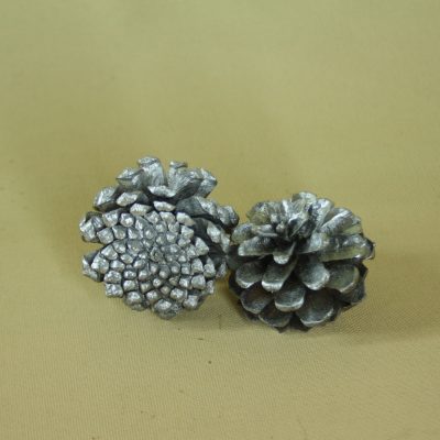 Kalnu priedes čiekurs (10 gab.), krāsoti, sudrabs