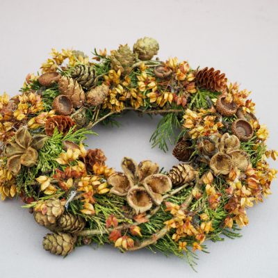 Adventes vainags, paciprese, sausie dabas materiāli, D 30 cm